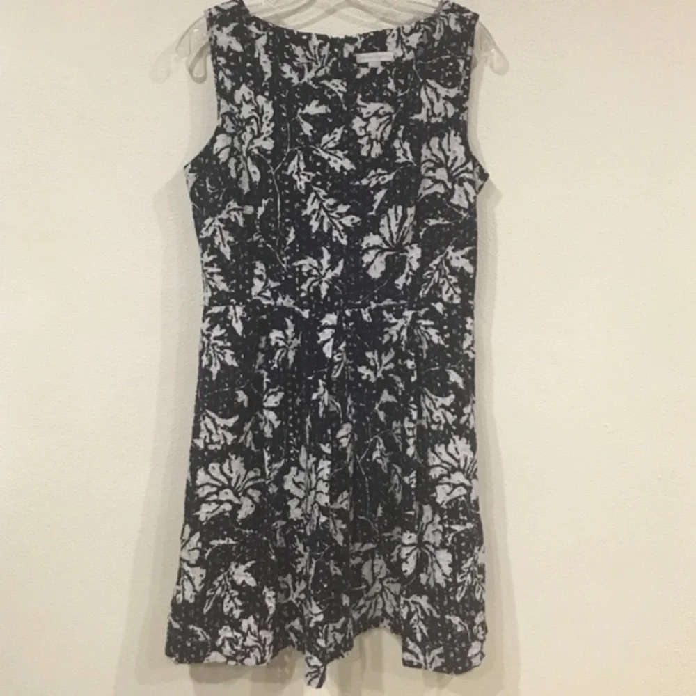 New York Company Floral Eyelet Fit Flare Dress Size 12 EUC